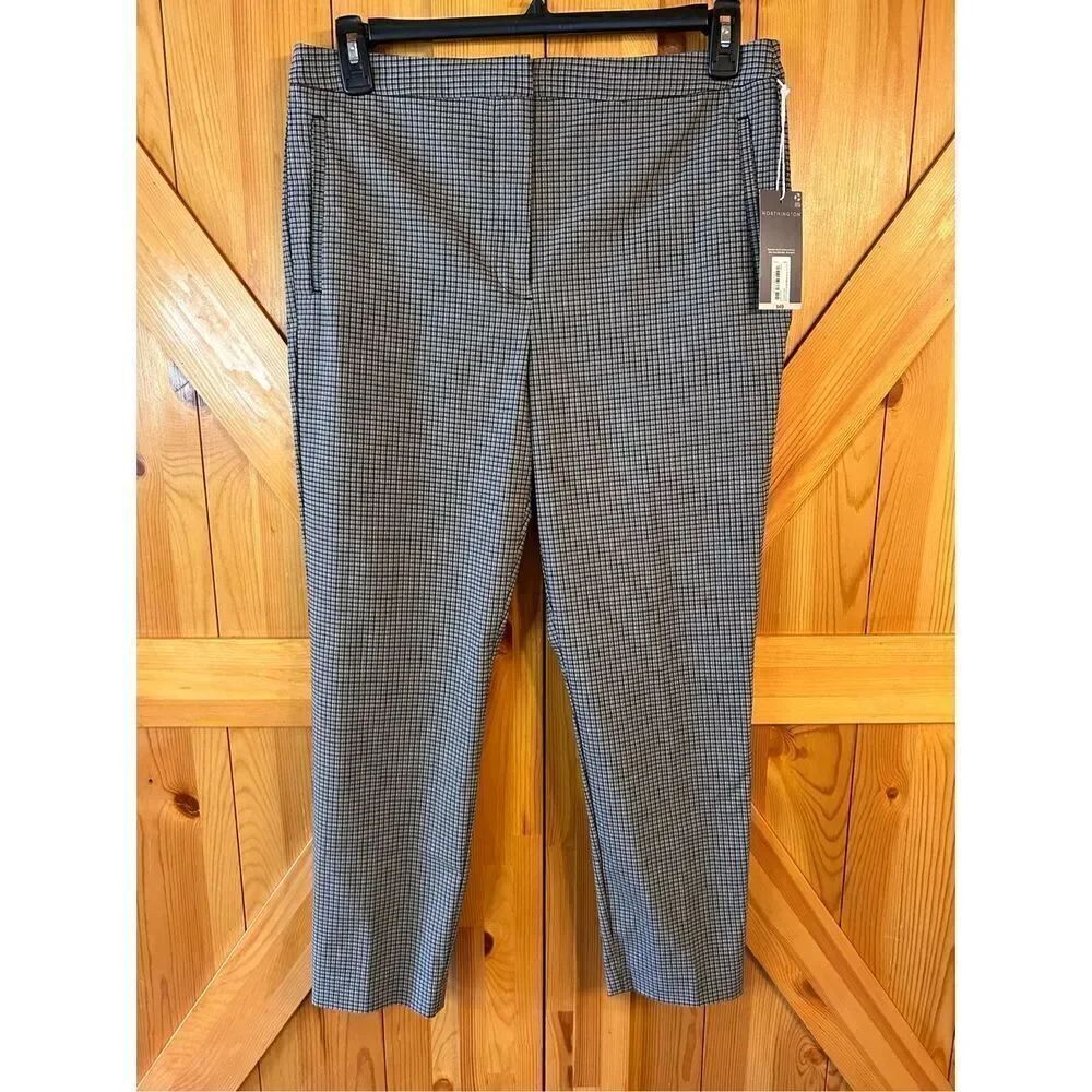 Worthington plaid stretchable pants slim leg Cropped Size 12 nwt (4457)